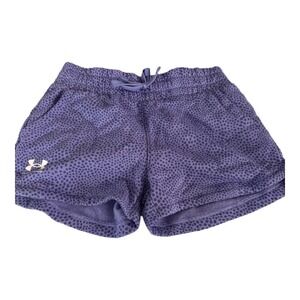 Under Armour Rival Fleece Printed Shorts blue Baja Purple Size Girl Medium Youth